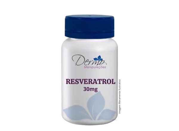A imagem mostra um exemplo do resveratrol.